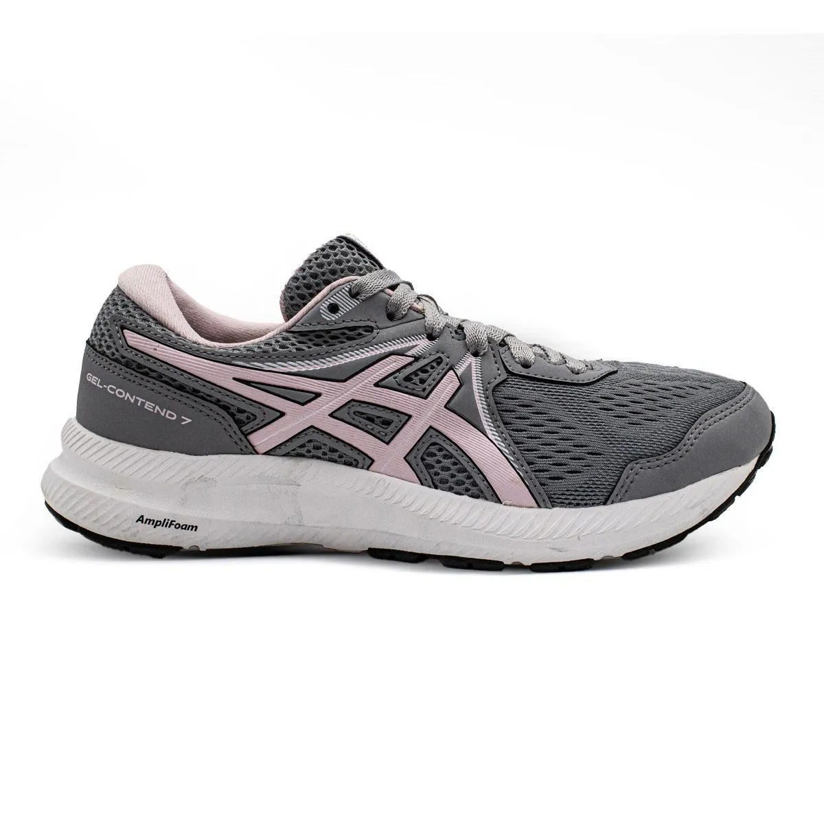 Asics Gel Contend 7 Wide Running Sport Shoes Fabric Grey Colour For Women