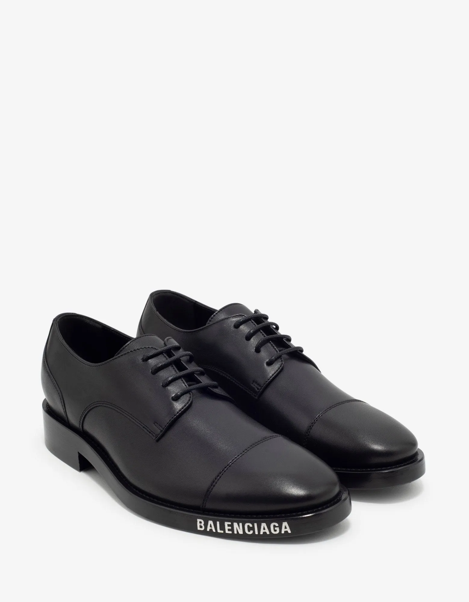 Black Logo Derby Shoes -