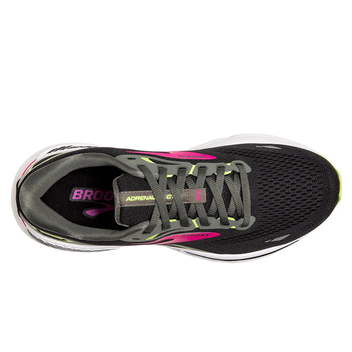 Brooks Adrenaline GTS 23 Womens | Black/gunmetal/sharp Green