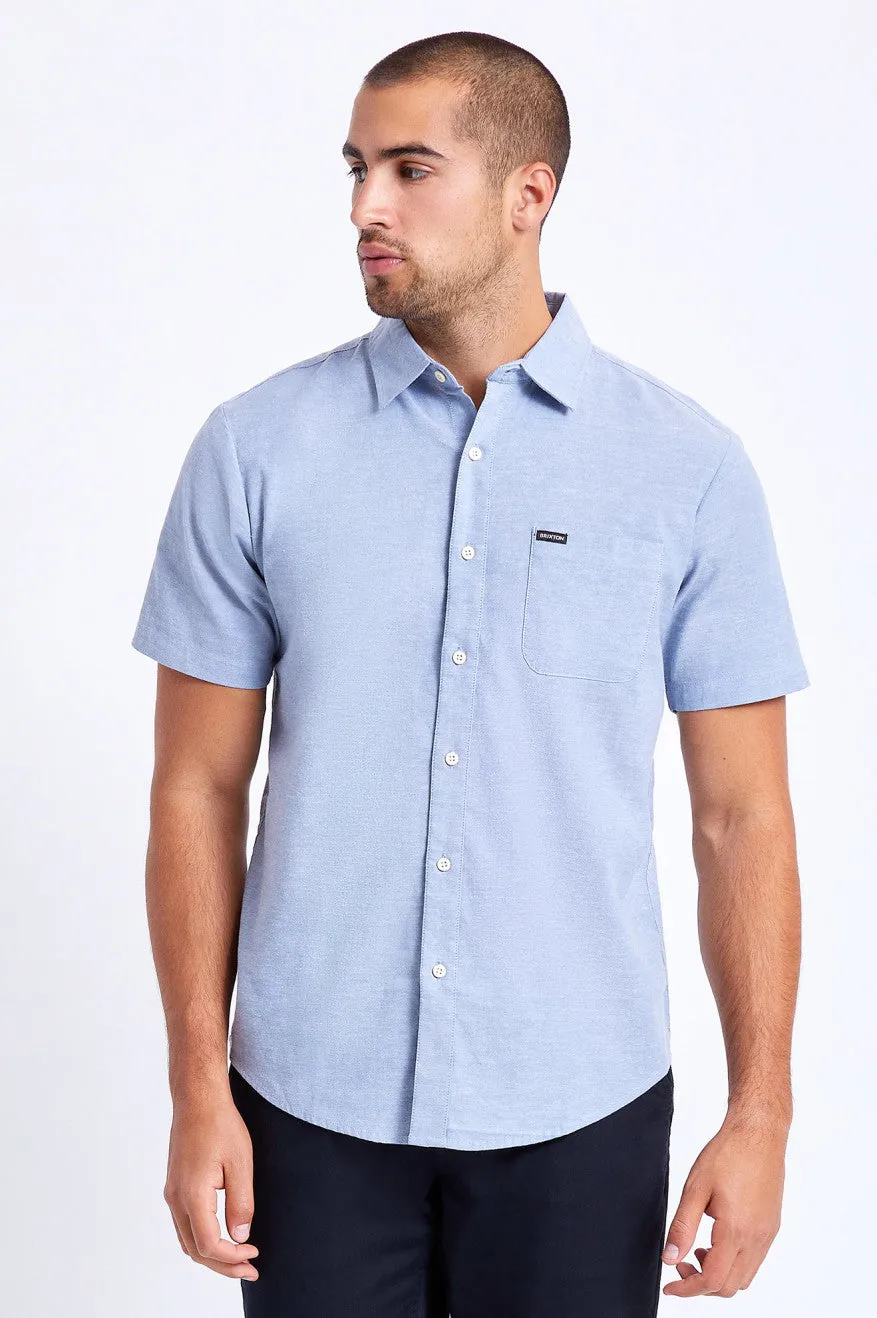 CHARTER OXFORD S/S WVN - LIGHT BLUE CHAMBRAY