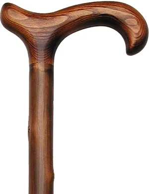 Classic Scorched Chestnut Derby Cane - Chestnut Shaft