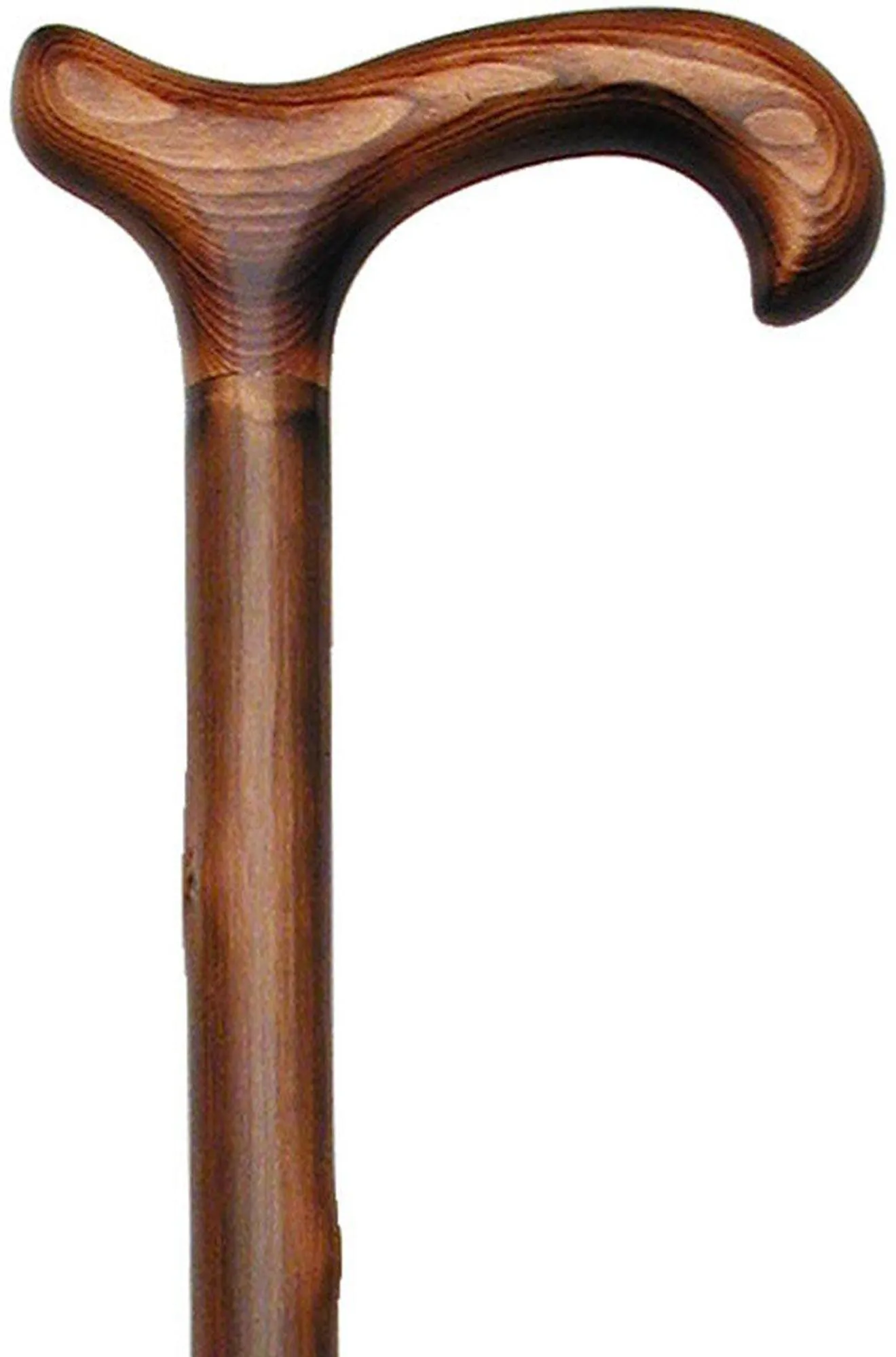 Classic Scorched Chestnut Derby Cane - Chestnut Shaft