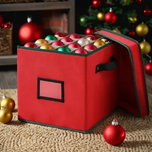 Dust-Proof 64-Divider Christmas Baubles Storage Box - Jingle Jollys