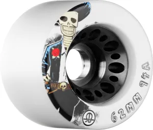 Rollerbones Day of The Dead Speed Wheel 62mm 94a - White (Set of 4)