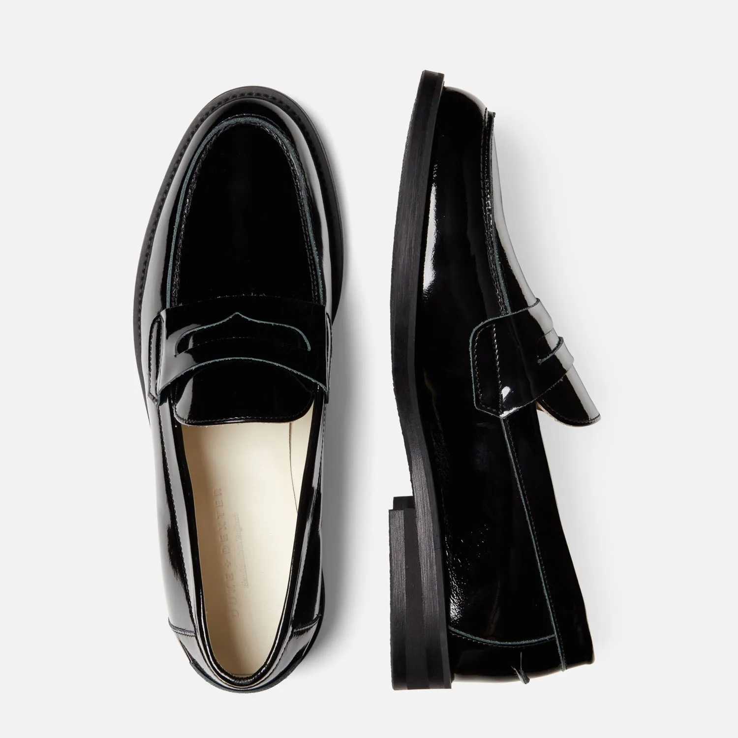 Wilde Black Patent Penny Loafer - Men's