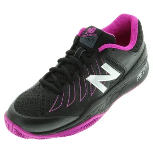 Women's 1006 B Width Tennis Shoes Black and Pink